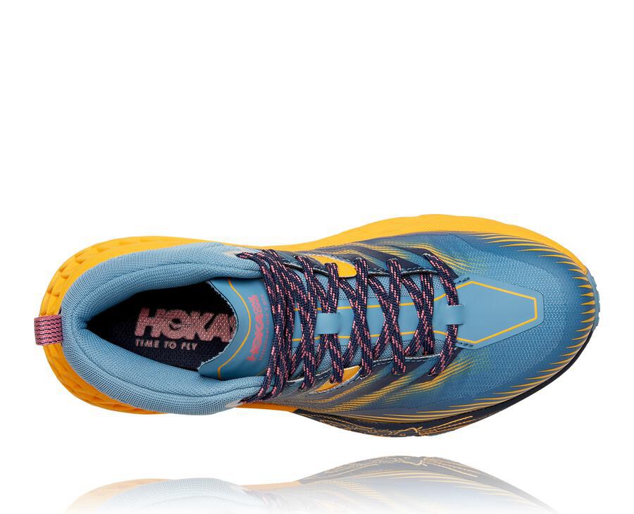 Tenis Trail Hoka One One Feminino Azuis - Speedgoat Mid Gore-Tex 2 - 854-HKUBFM